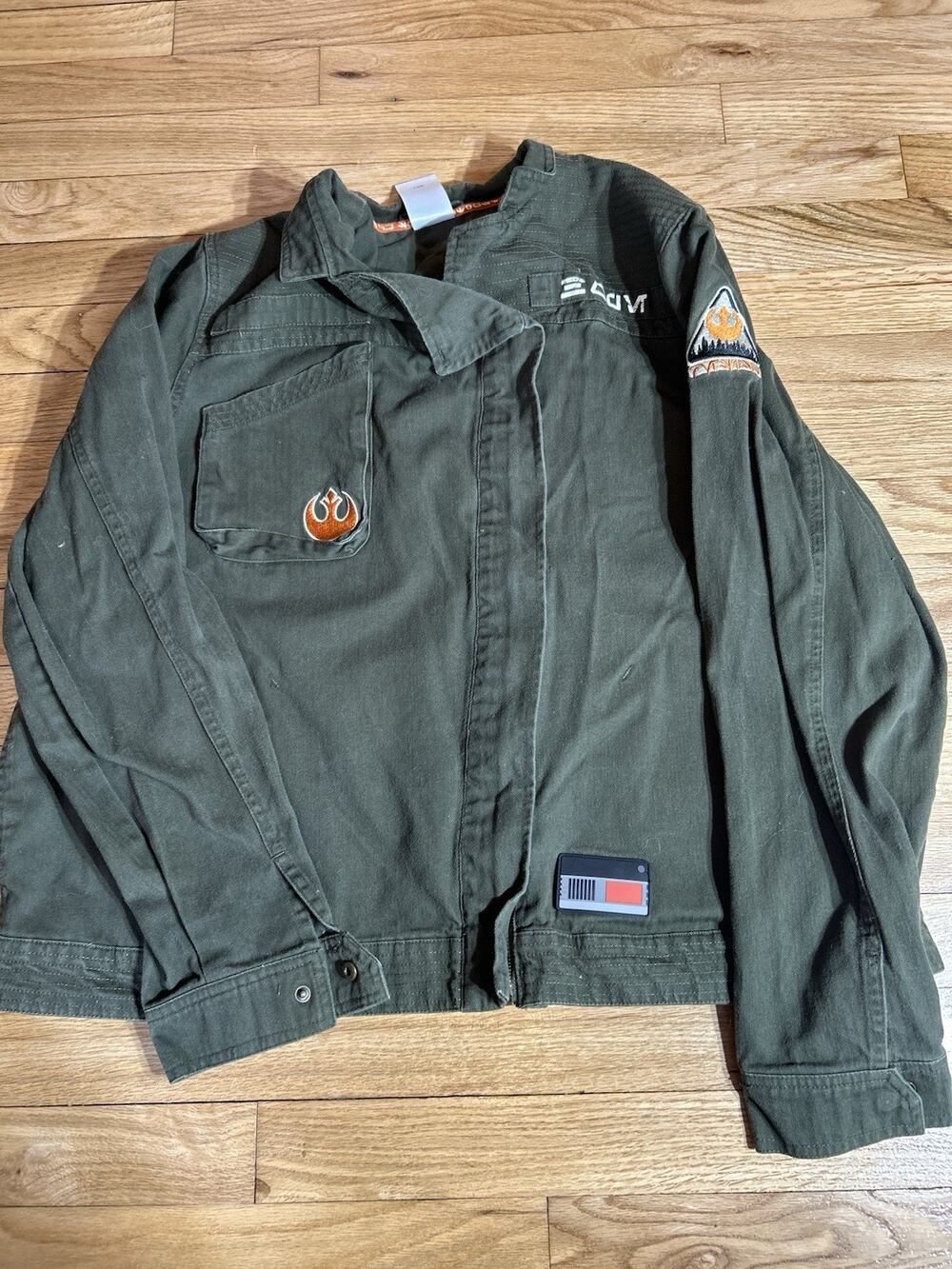 Disney Star Wars Galaxy's Edge Resistance Rebel Logo Jacket Green Adult XL